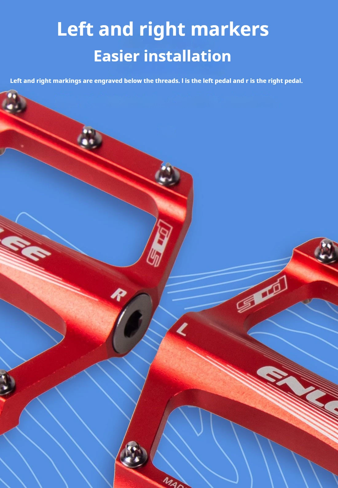 ENLEE Pedal Aluminiumlegierung Pedal Mountain Road Bike Lagerpedal Klappfahrrad Allgemeines Radfahren – Detail 9