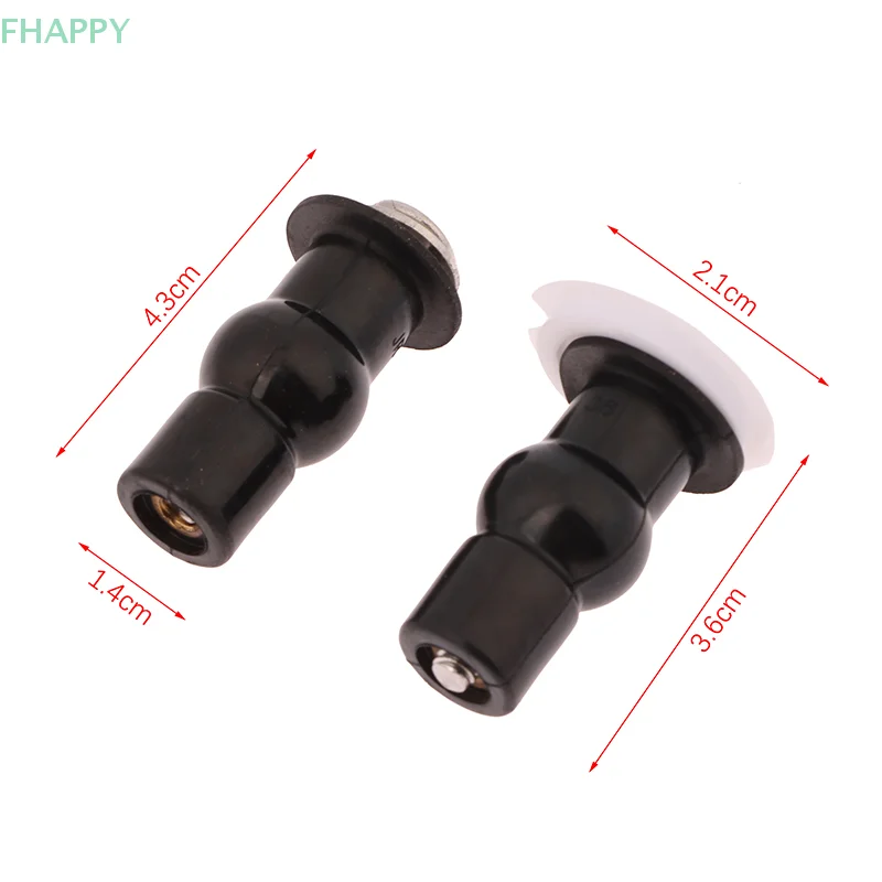 Perno de bisagras para asiento de inodoro, tornillo de expansión, pequeño asiento de inodoro Universal, tuercas superiores de goma, accesorios de fijación, 2 uds.
