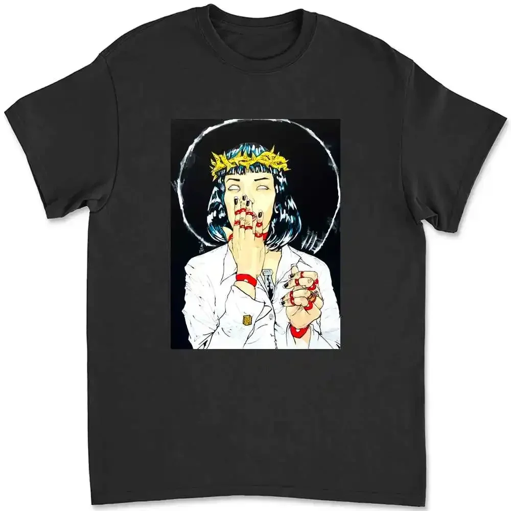 2019 New Fashion Pulp Fiction Mia Wallace T-shirt R1S9