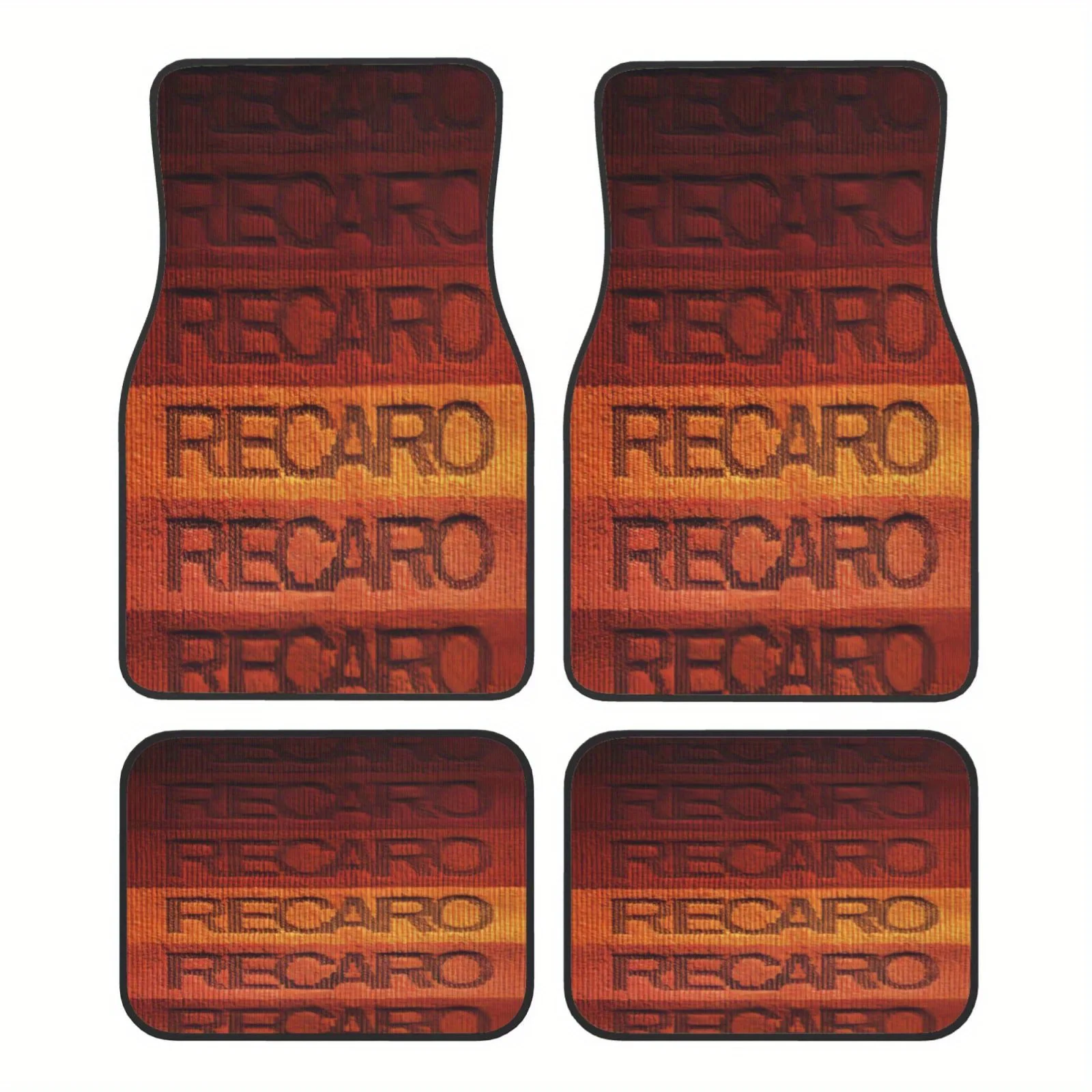 4Pcs Record Letter Car Mats, Stylish Personalized Design, Durable & Easy Clean, All-Season Universal Mats for Car Truck SUV