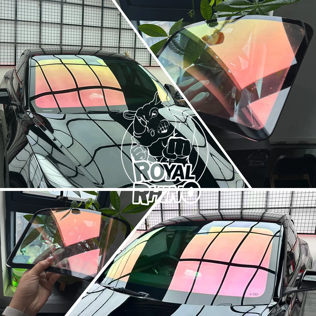 Film teinté rouge caméléon pour vitres de voiture et pare-brise, isolation thermique élevée, effet aurore rêveuse, VLT 76%, IRR 91%, UVR 98%
