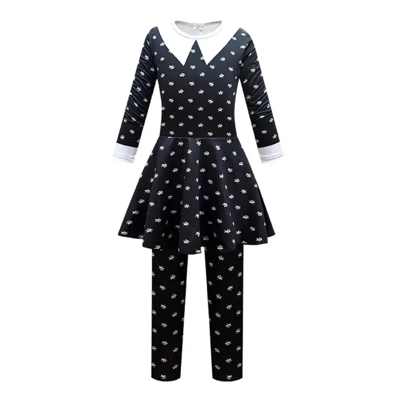 أزياء تنكرية جديدة لعام 2025 للأطفال بذلة morticia فستان حفلات عائلي للفتيات ملابس نسائية أزياء الهالوين ☆ ★ ☆ ★ كيو أوم [8