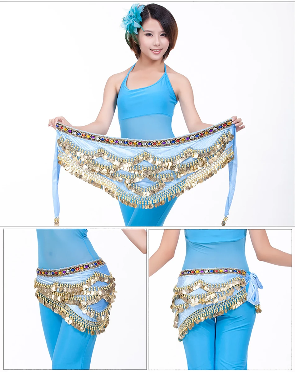 ห่วงโซ่เข็มขัดเต้นรำท้องประดับเลื่อมตกแต่งเอวสไตล์อียิปต์ห่วงโซ่เอวเต้นรำหน้าท้องทำด้วยมือ328