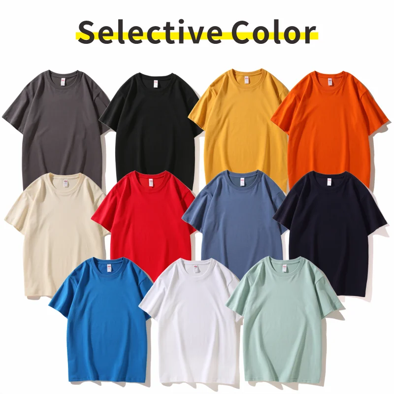 Summer Men\'s Customized Short sleeved T-shirt 100% Xinjiang Long staple Cotton Wholesale Price Discount