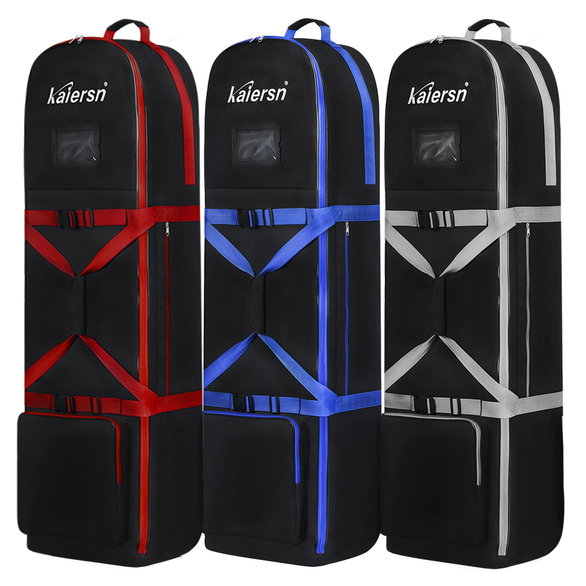 

Kaiersn Golf Travel Bag with Wheels Heavy Duty 900D Polyester Oxford Wear-Resistant Golf travel Case