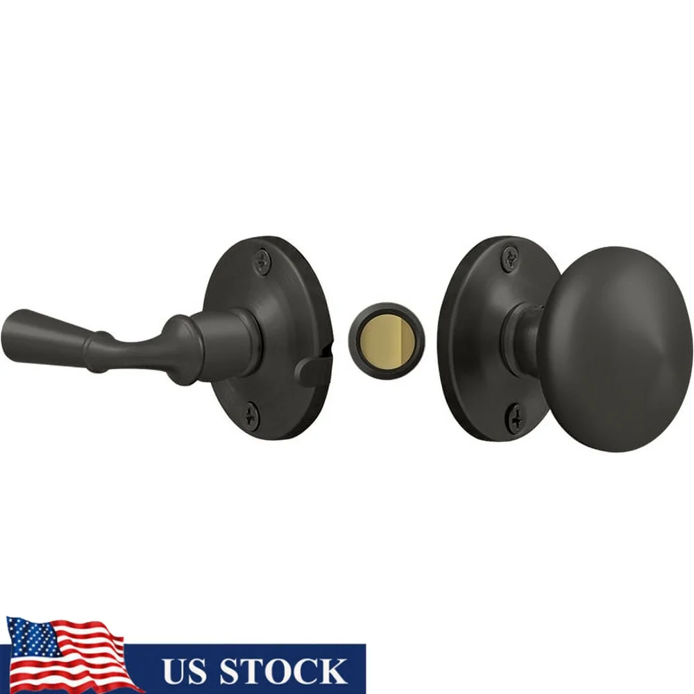 

Round Storm Door Latch Tubular Lock Reversible Security Hardware Oil Rubbed Bronze Finish Screen and Storm Doors