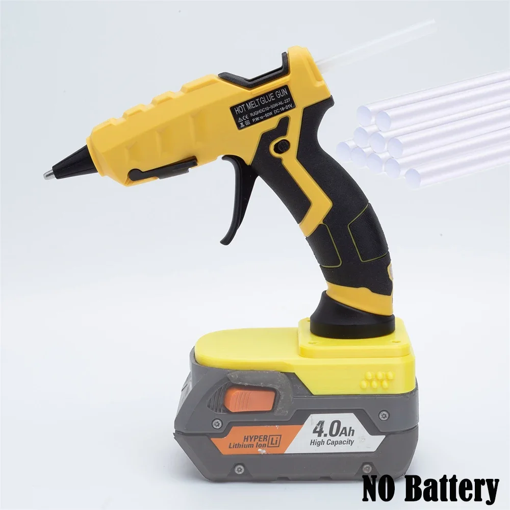 

60W Cordless Hot Melt Glue Gun For Ridgid AEG 18V Lithium Battery Repair DIY Christmas Gun With 10pcs Glue Sticks(NO Battery )