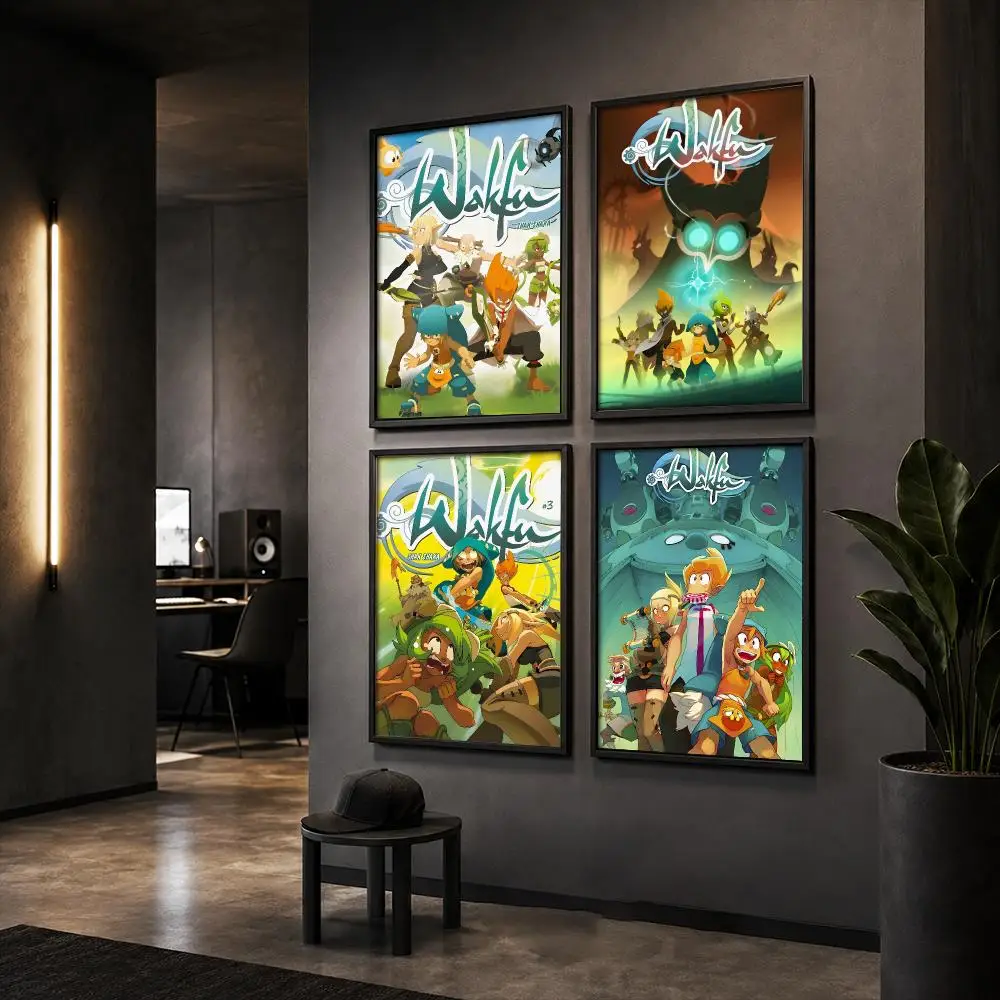 Fantasy Adventure Anime W-Wakfu Poster Wall Art Print Sticker for Bedroom Living Room Dorm Office Modern Home Decor