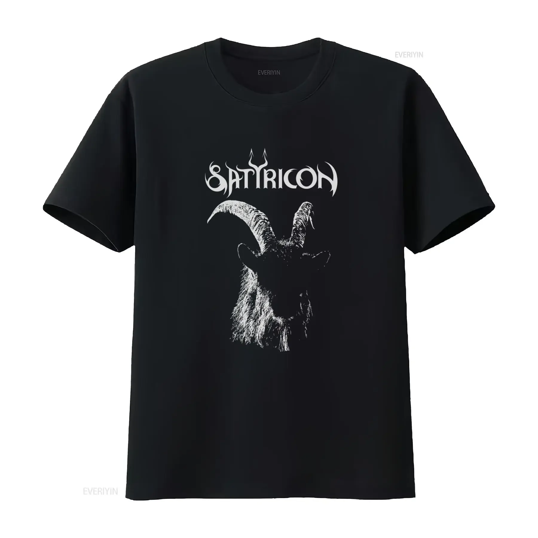 SATYRICON 'Satyr' Print T Shirt Stylish Rock Band Design for Metal Fans vintage Washed streetwear graphic Breathable Unisex