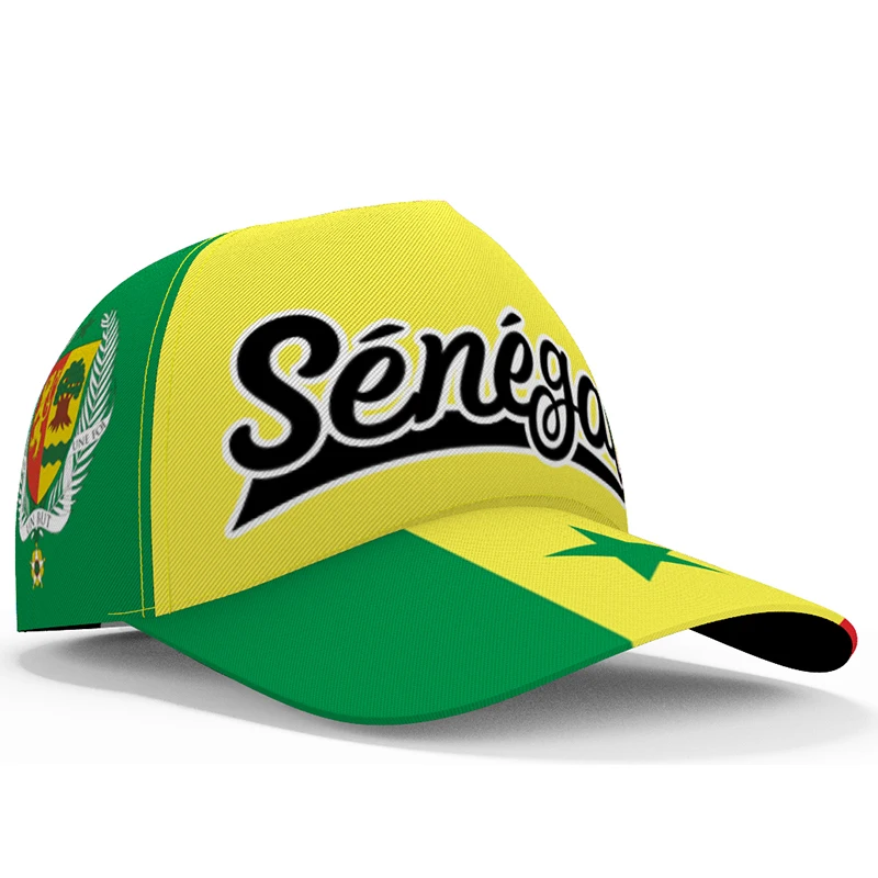 Senegal Baseball Cap Free 3d Custom Made Name Team Logo Sn Hat Sen Country Travel Casquettes Fishing French Nation Flag Headgear