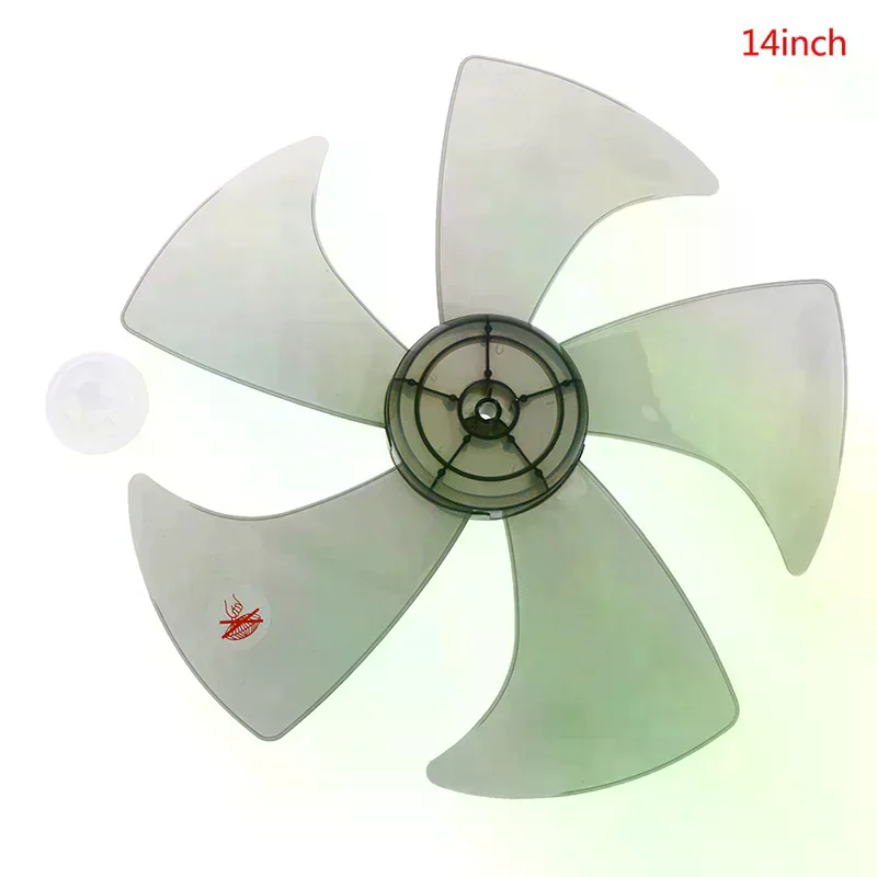 14 Inch Plastic 5 Leaves Fan Blade with Nut Cover Fan Blades For Pedestal Fan