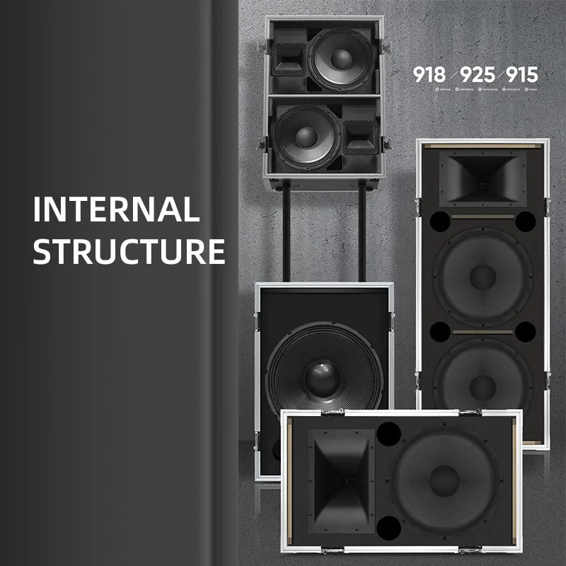 Professional Stage Sound Kit Dual 15 Inch 2 Channel Sound System Speakers with Mixer Pro Audio Equipment for Stage Performances