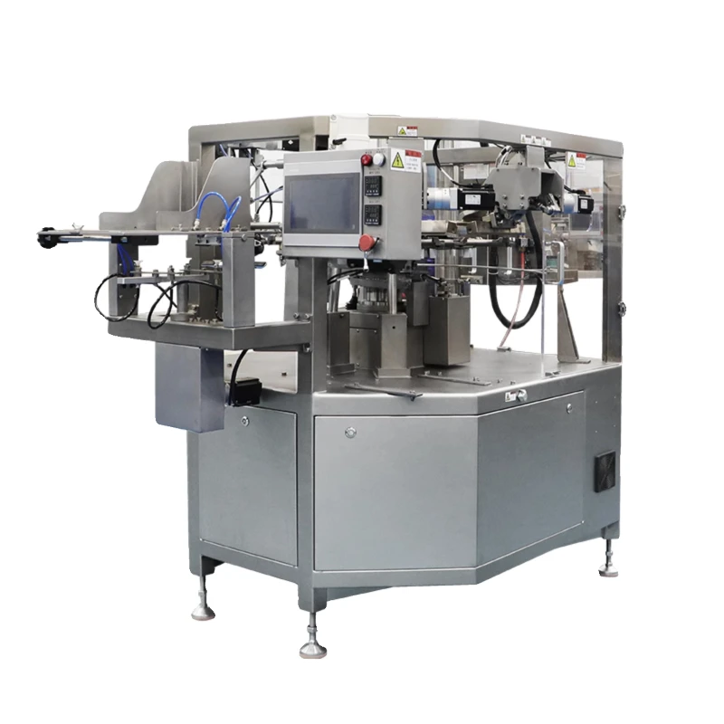 Automatic rotary packaging machine for bag type self-supporting bag