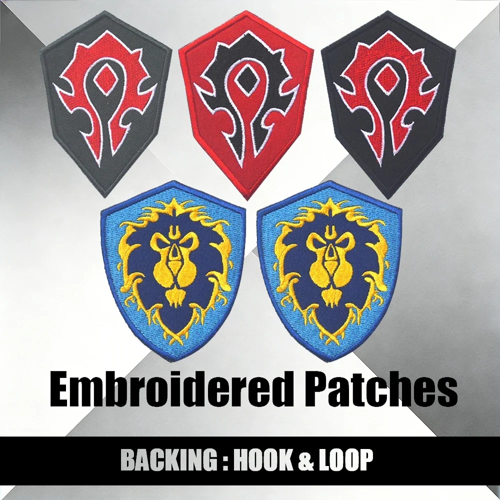 

Нашивка-эмблема World of Warcraft «Племенной лев» с вышивкой, на липучке, тактическая, для одежды, дизайн «Зверь-человек»