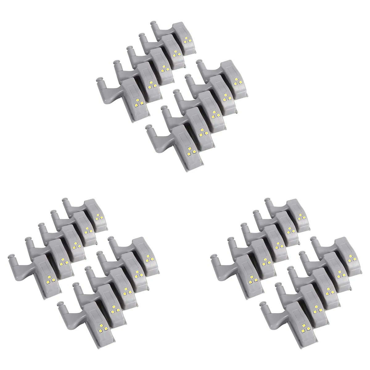 A20M 30X LED Bisagra Luz Universal Gabinete Bisagra LED Luz Nocturna para Cocina Hogar Dormitorio Lámpara-Blanco Frío