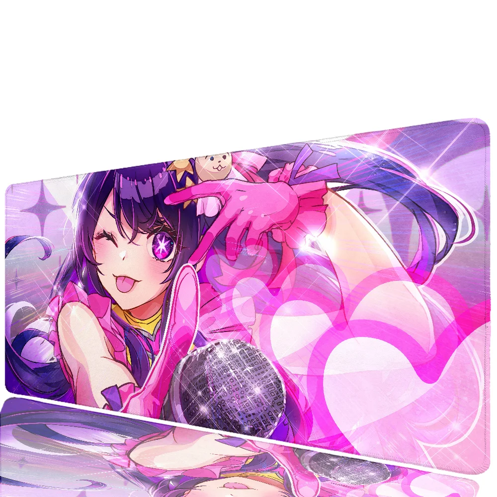 Anime Oshi No Ko Mousepad Large Gaming Mouse Pad LockEdge Thickened Computer Keyboard Table Desk Mat