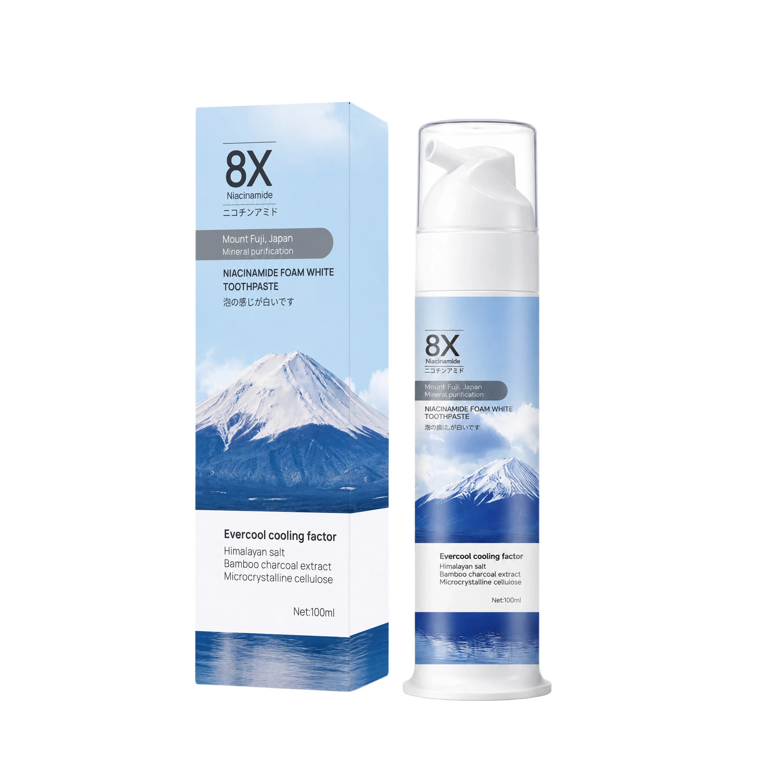 Niacinamide Whiten Foam Toothpaste Anti Decay Fresh Breath Prevent Caries Reduce Plaque Enamel Protection Dental Bleaching Foam