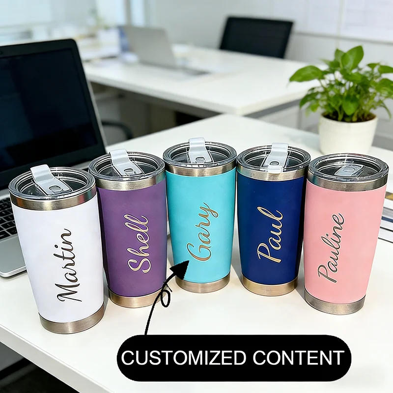 Metal Stainless Steel Water Cup, Customizable Letters, Personalized Valentine's Day Gift, Cola Cup, Coffee Cup, Gifts for Lover
