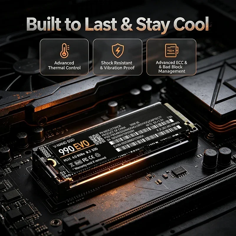 990 EVO M2 NVMe SSD Internal Solid State Drive M2.2280 PCIe3 X4 500GB 1TB 2TB 4TB Storage Disk For Laptop Desktop 4K