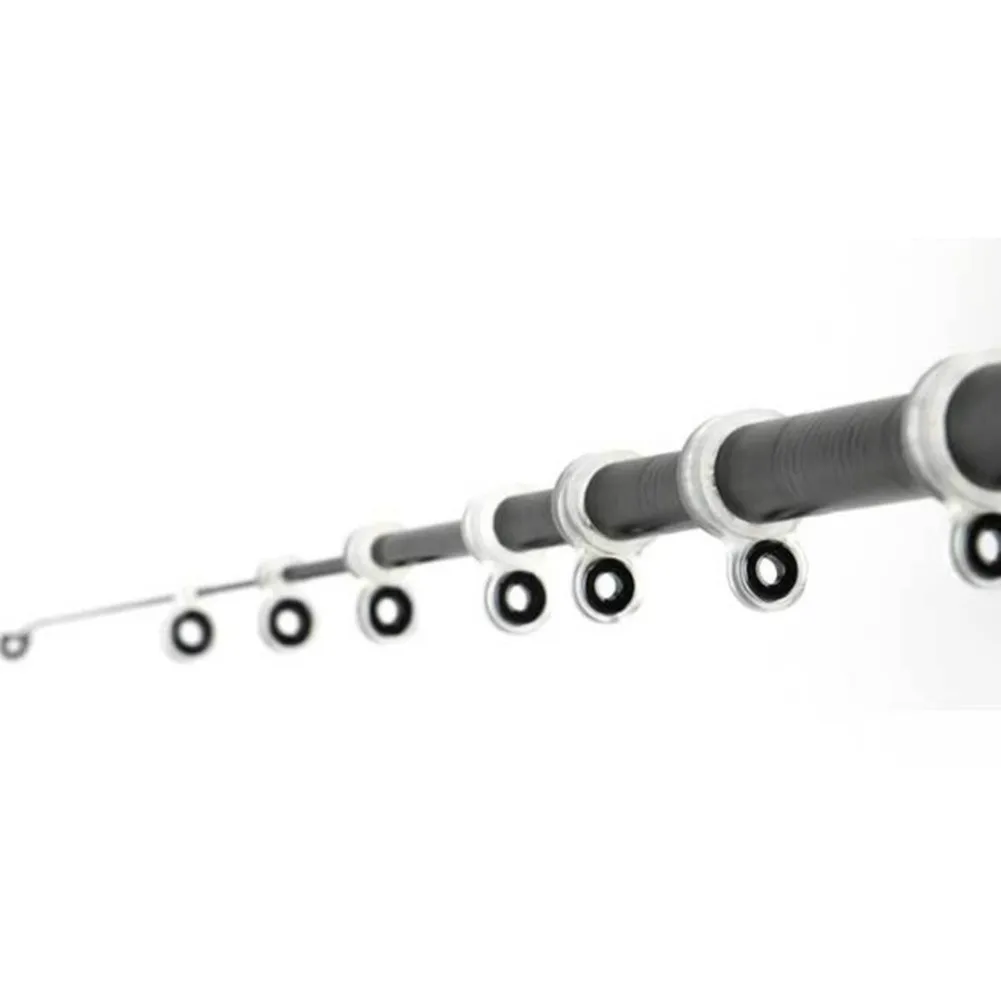 14/22 pçs guia de vara de pesca anéis ponta kits de reparo silicone cerâmica fio loop vara de pesca linha guias acessórios