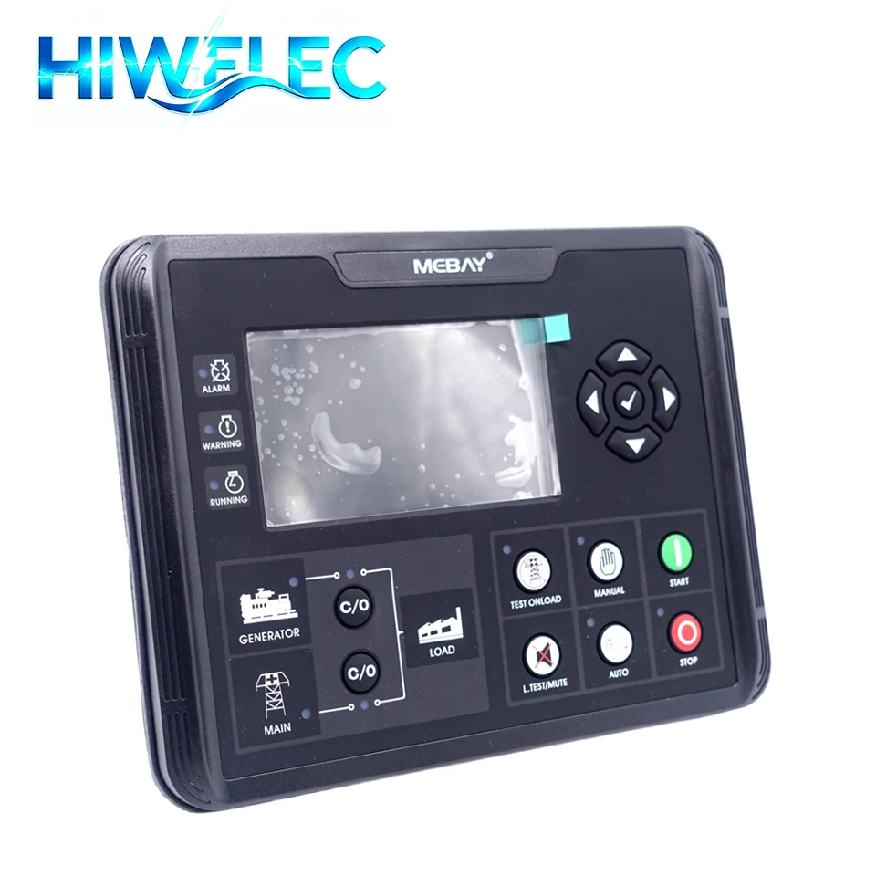 Mebay DC72D DC72DR Generator Controller Auto Start AMF Genset Parameters Monitoring LCD Display Panel with USB/RS485