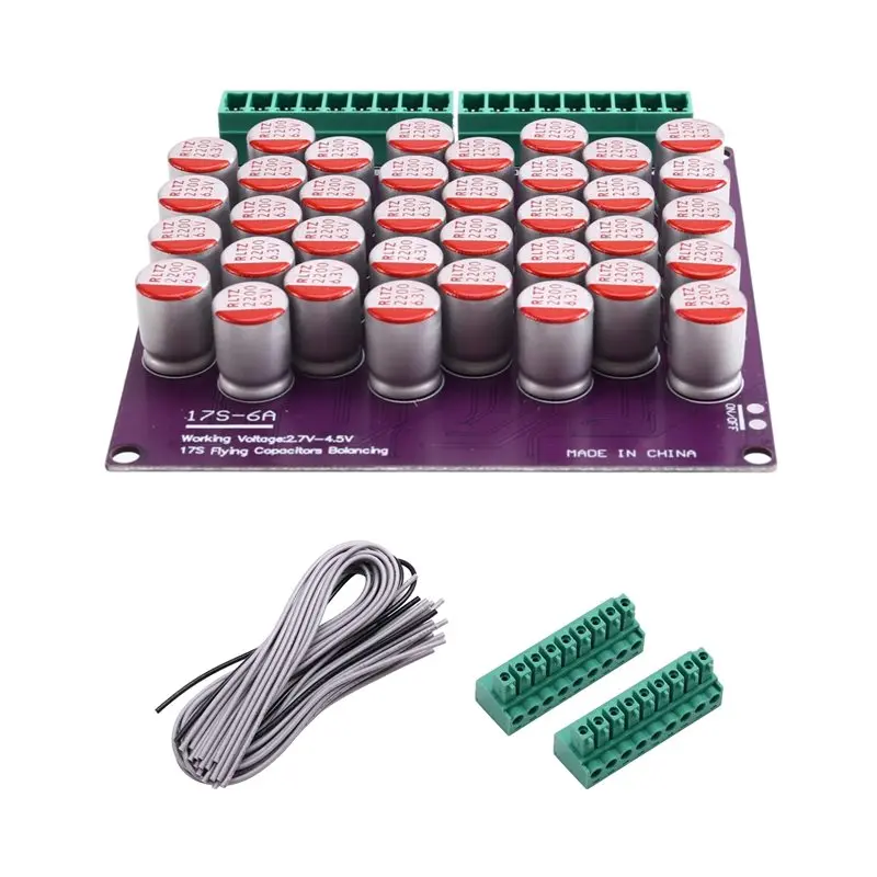 L60A Active Equalizer 6A 0.01V 18650 Battery Balancer For Li-/Lifepo4 Lithium Cells-17S 6A Balance Board