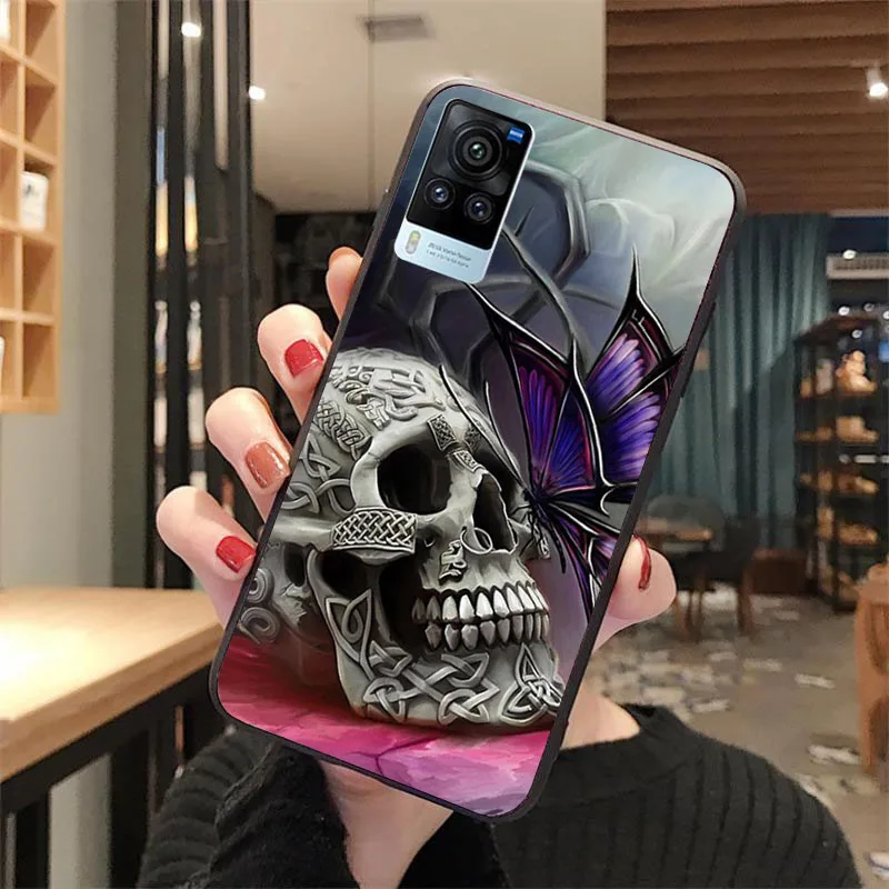 Skull Bones Phone Case for VIVO Y53S Y33S Y22S Y11S Y31 Y21 Y70 Y20 Y21S Y72 Y35 Y51 Y01 V23E V21 V23 V21E Funda Coque