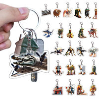 Key Chain Tralalero Tralala Tung Tung Tung Sahur Brr Brr Patapim Meme Funny Italian Brain Rot Animals Acrylic Keychain Pendant