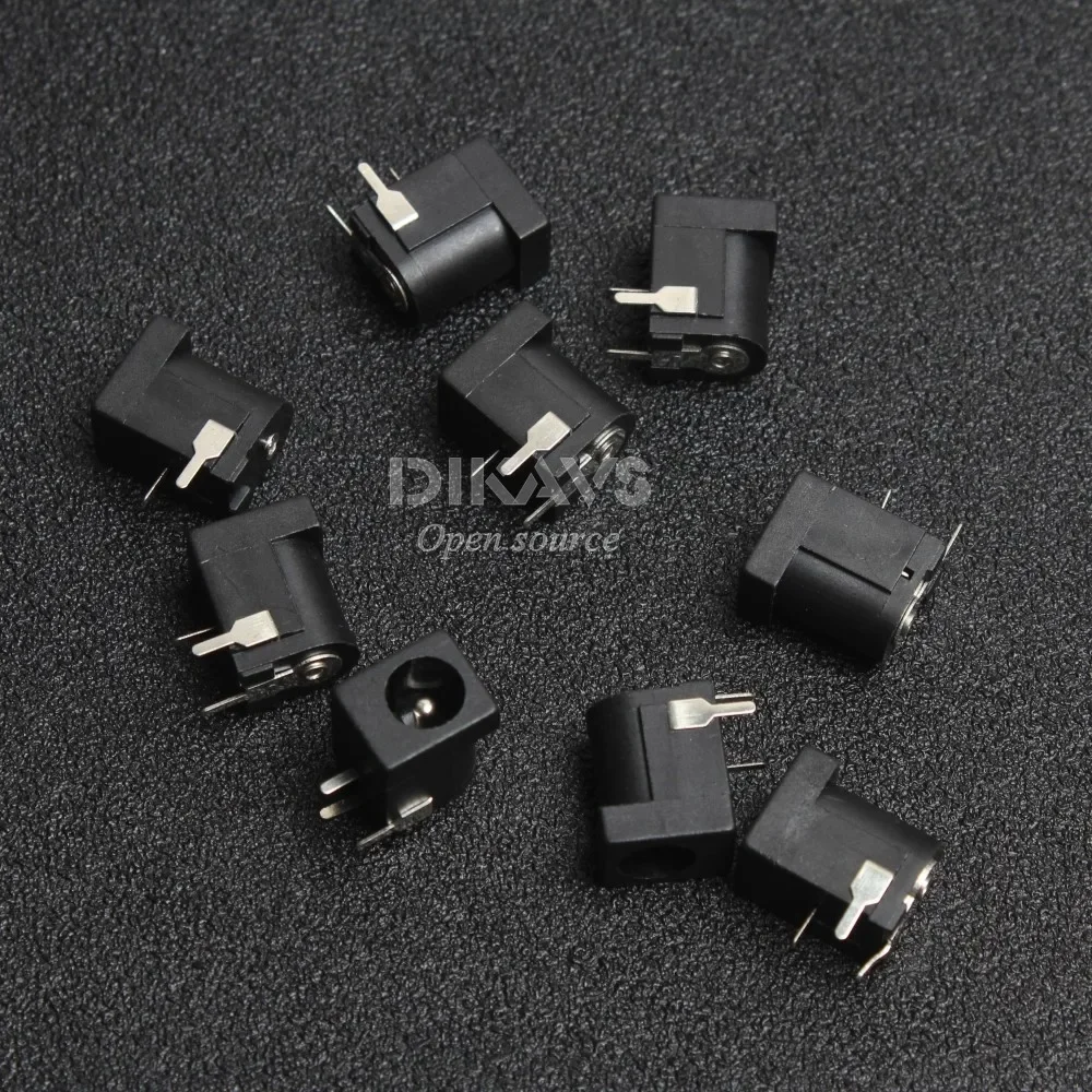 10pcs Breadboard-friendly 2.1mm DC Barrel Jack DC005