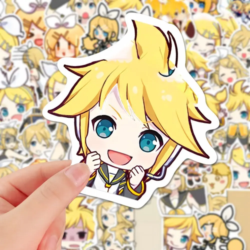 47Pcs Hatsune Miku Anime Stickers Decal Fridge Laptop Luggage Graffiti Cute Kagamine Rin/Len Suitcase Stickers Kid Toy Gift Girl