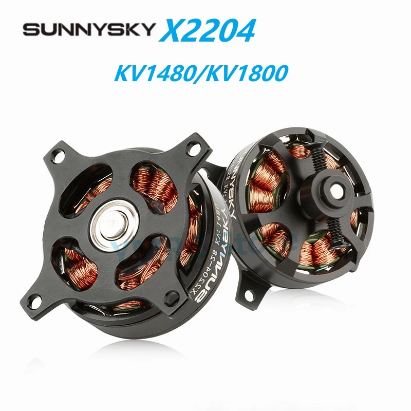 

4PCS SunnySky X2204 KV1480/KV1800 2-3S Brushless Motors for RC Drone Indoor 3P Fixed Wing Airplane Helicopter