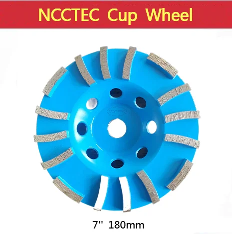 

7'' 3 Vertical Teeth 1 Horizontal Tooth Diamond Sintered Grinding Cup Wheels | 180mm Concrete Granite Discs Thicken Segments