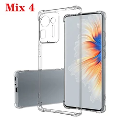 Xiaomi Mix 4 Mix4 충격 방지 소프트 실리콘 투명 전화 커버 용 1.5MM 두꺼운 에어백 클리어 케이스