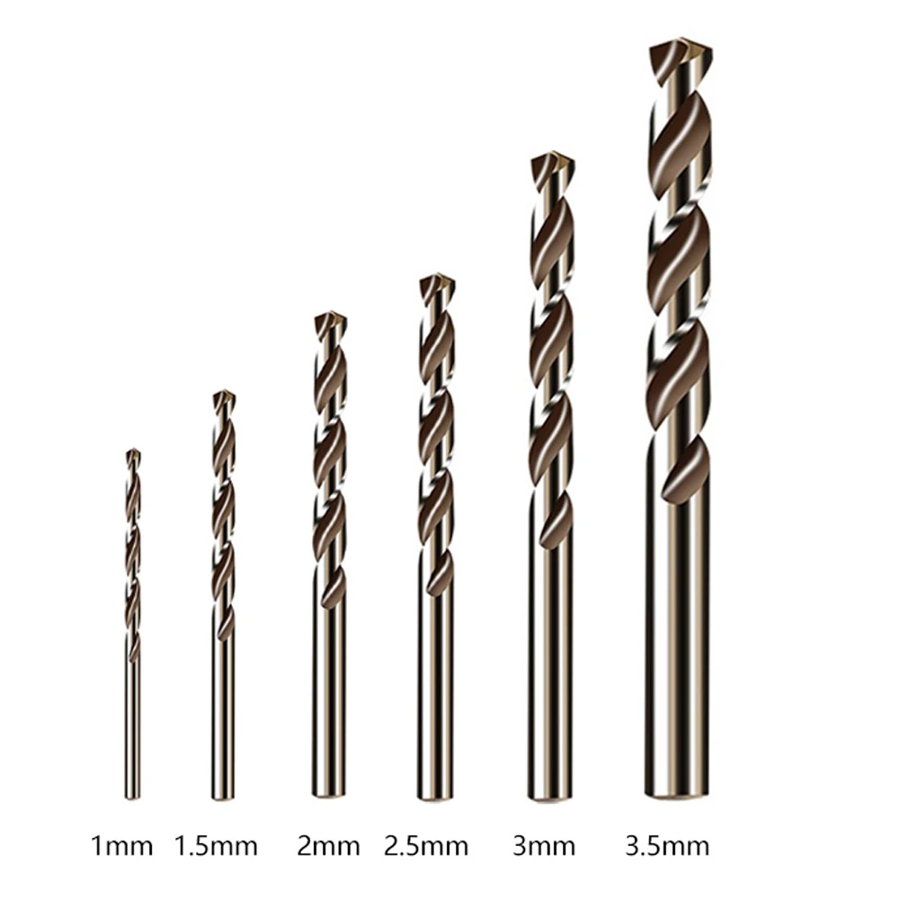 12pcs 1-3.5mm HSS M35 Cobalto Revestido Torção Broca Conjunto Auger Broca Núcleo Para Madeira/Metal Perfuração Buraco Cortador de Ferramentas Elétricas