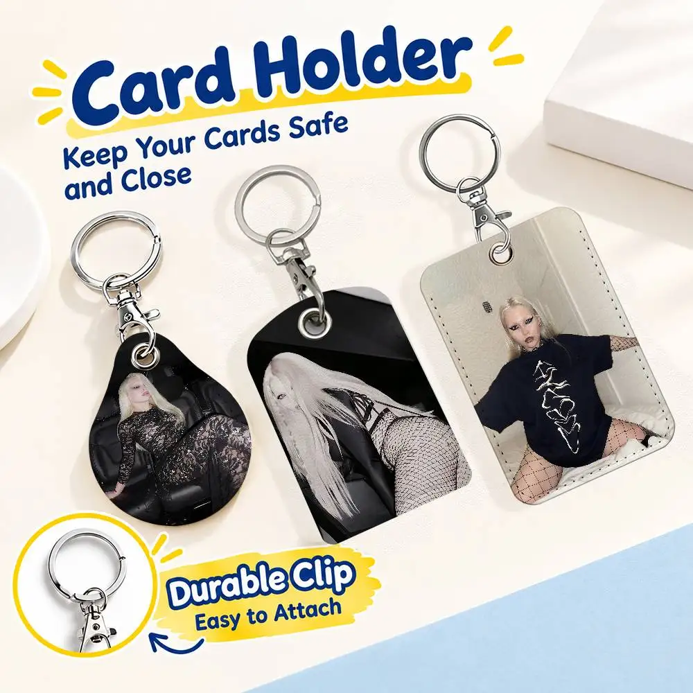 FOR Cobrah Torn Card Holder Men And Womenn Universal Antirust Keychain Learther Access Drop Key Tag Ring