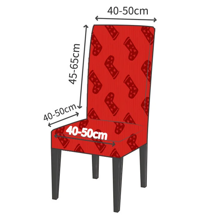 Elastic Christmas chair only, high backrest, restaurant decoration, fully packaged, suitable, atmosphere