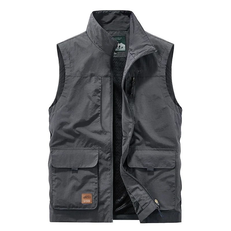 FGKKS Men's Utility Vest Solid Thin 4