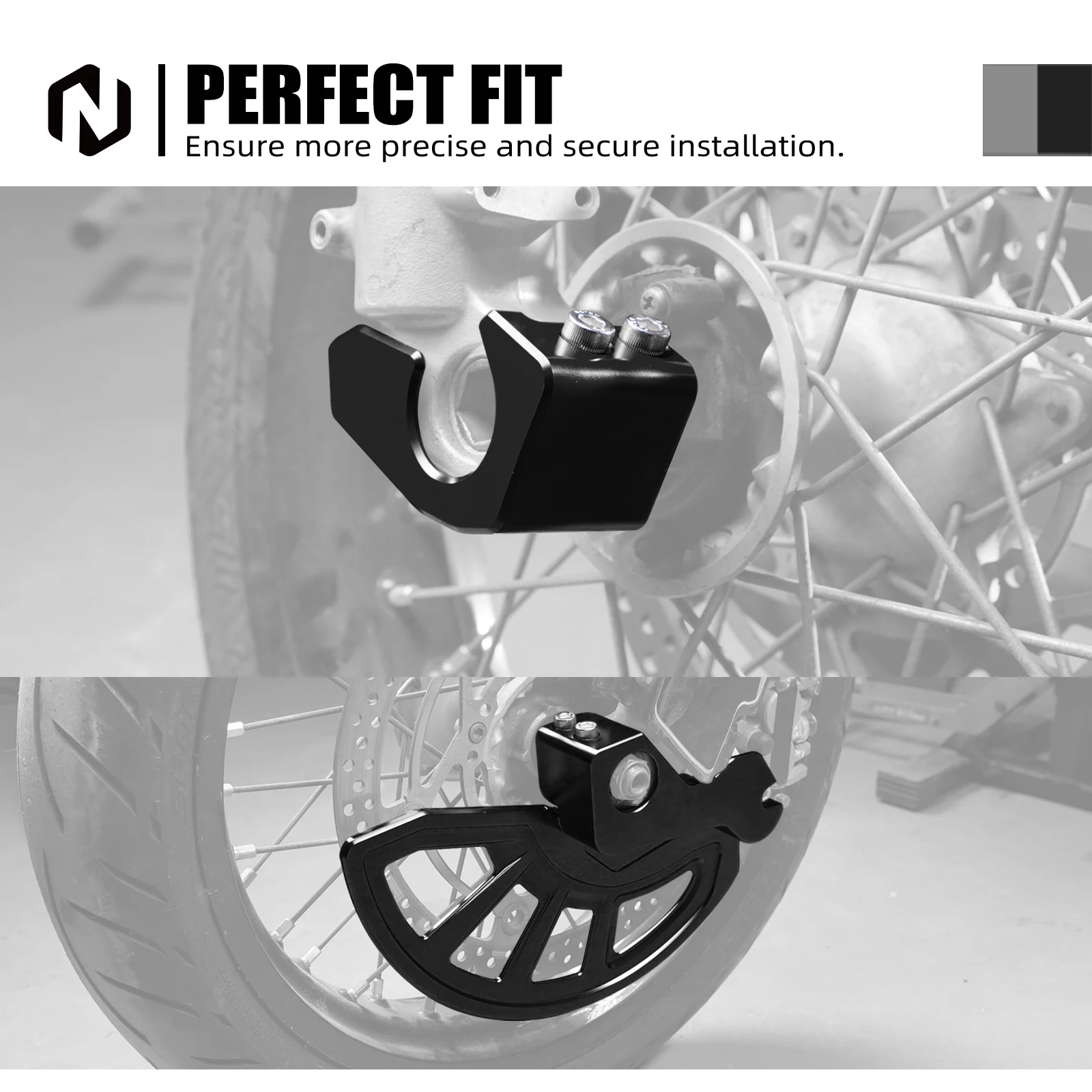 

NICECNC For Suzuki 2005-2024 DR-Z 400SM DRZ400SM Front Rear Brake Disc Guard Protector & Front Fork Guard 2023 2022 2021 2020