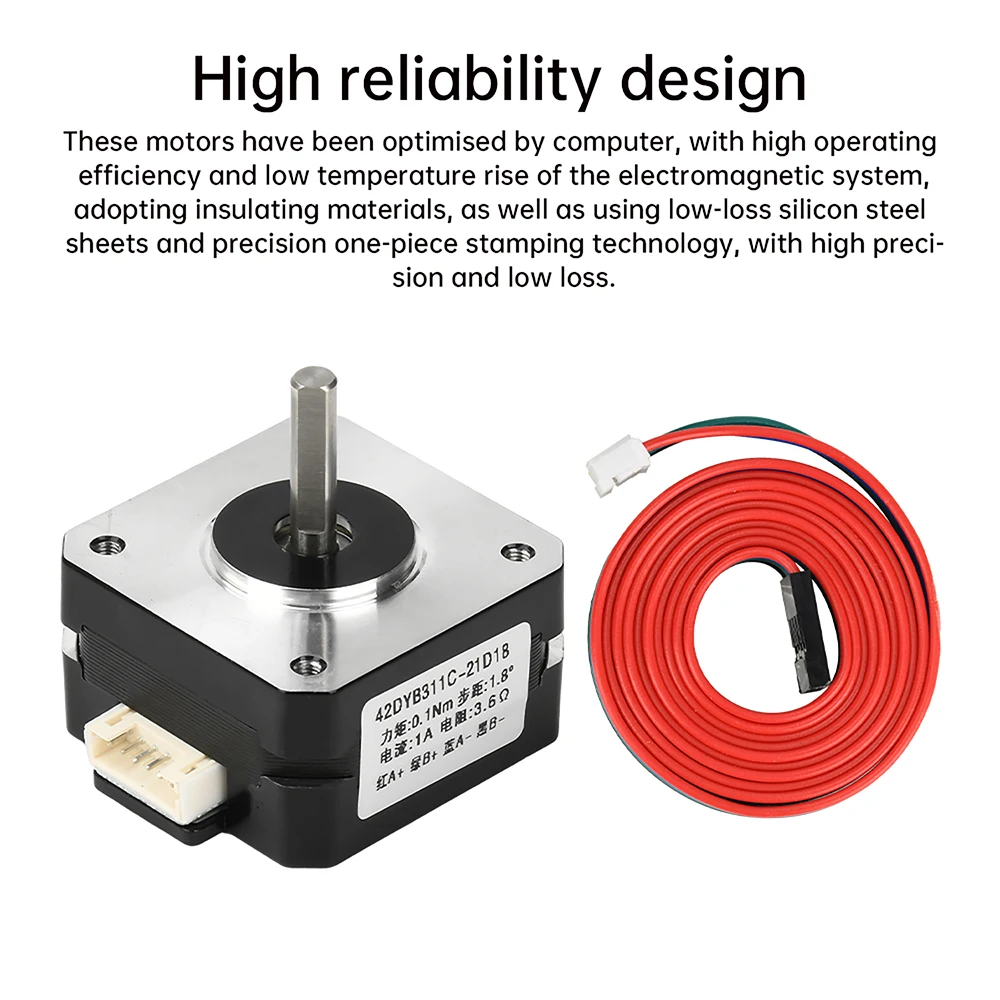 

42 Шаговый двигатель 1,0 А XH-2,54 4PIN Dupont 42 Шаговый двигатель Маленький двигатель для деталей 3D-принтера Мониторное оборудование Оптовая продажа dropshipp