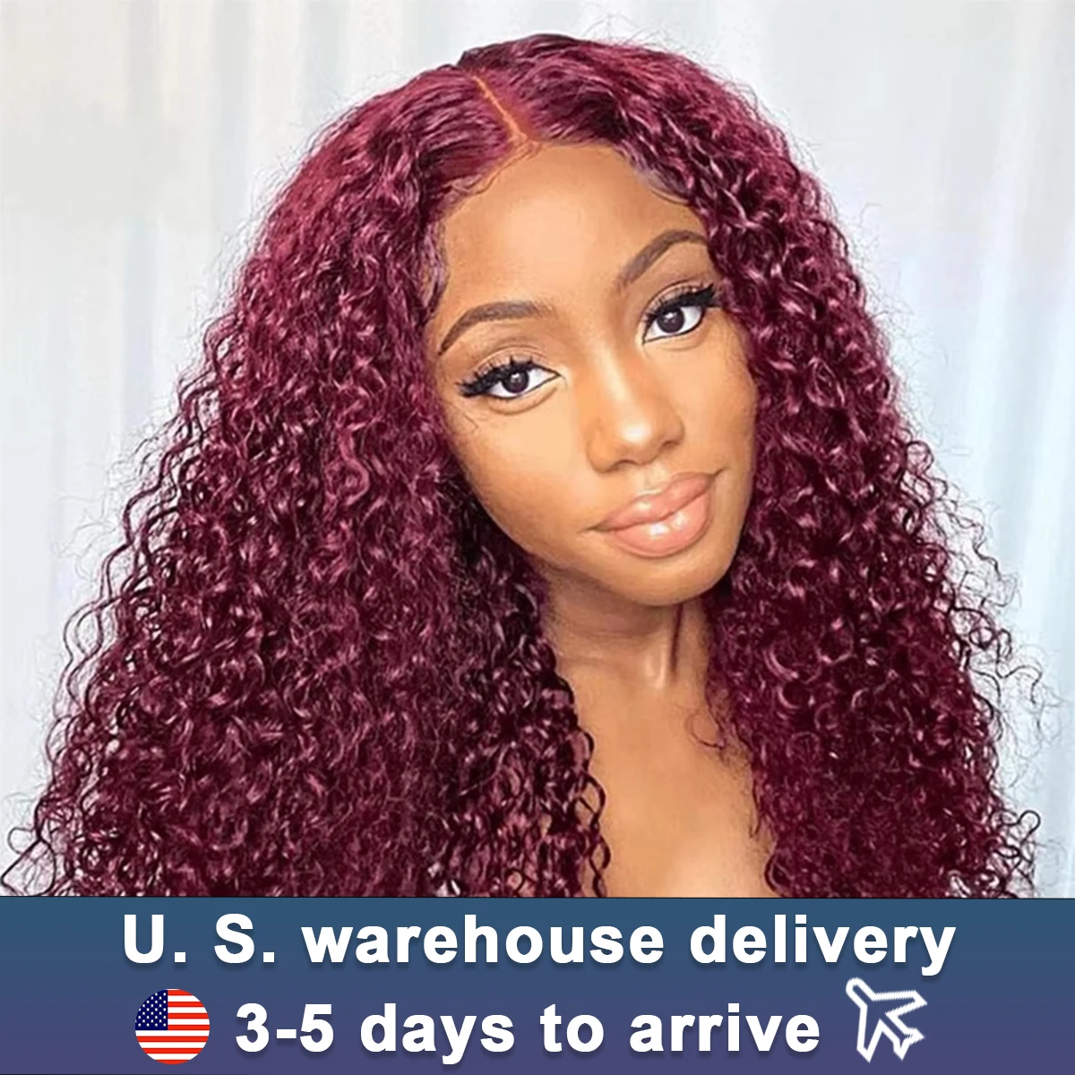 30 34 Inch 13x4 Deep Wave Curly Lace Frontal Wig 99J Burgundy 13x6 Lace Front Wigs Red Colored Human Hair Wigs For Black Women