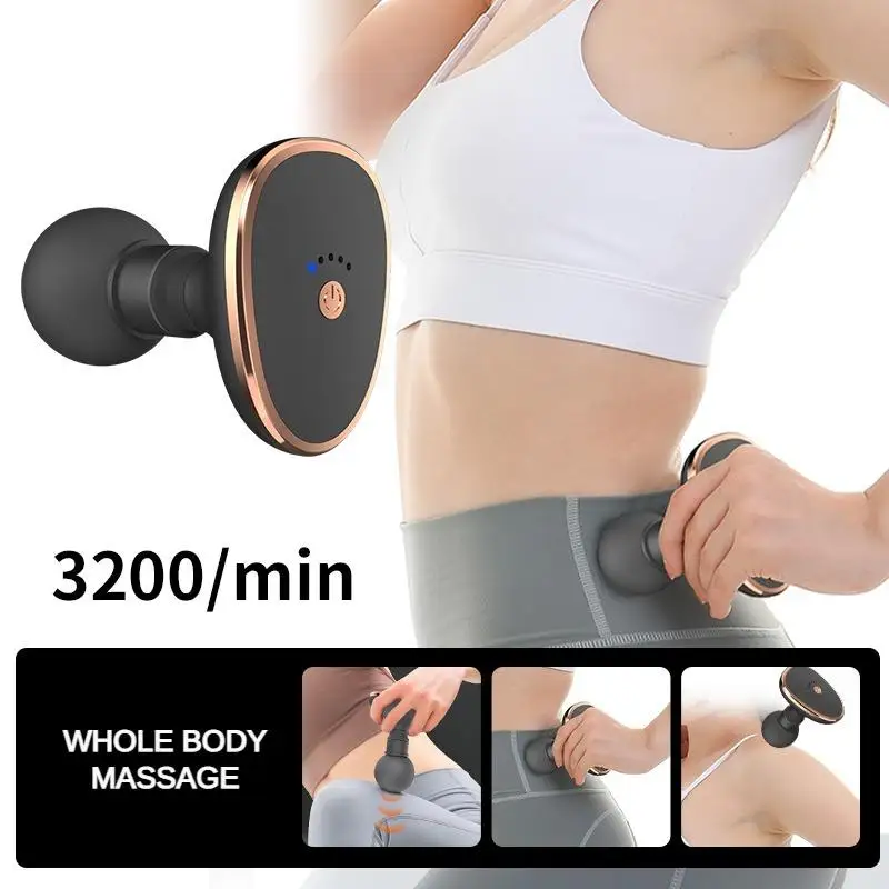 Handheld Percussão Muscle Massage Gun, Massageador sem escova, baixa vibração sonora, 30 Velocidades, Dropshiping Produtos, Novo Design