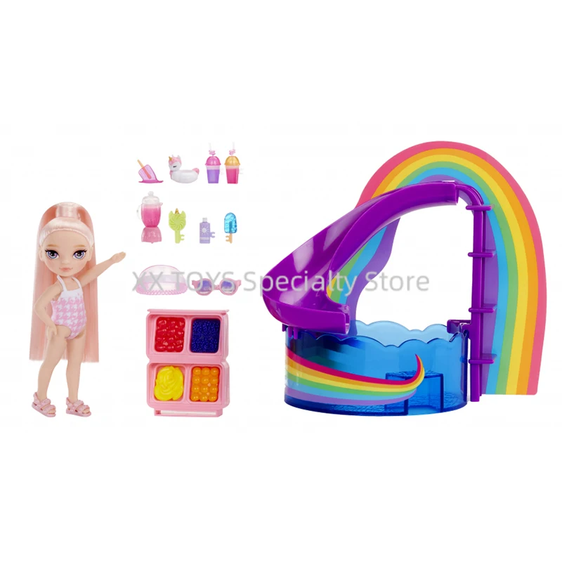 Rainbow High Little Pool Day with Blush Doll Playset Dessert Shop with Kandy Doll Playset Girls Play House Toy Birthday Gift Set