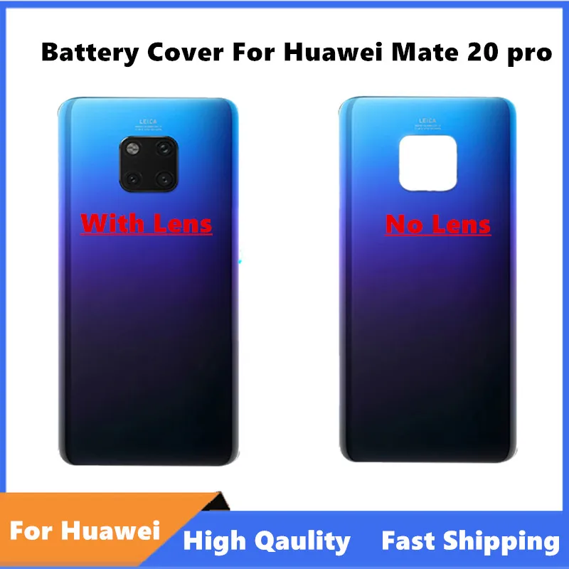 High Quality For Huawei Mate 20 Pro LYA-L09 LYA-L29 LYA-AL0 Back Battery Cover With Camera Lens Housing Case Repair Parts