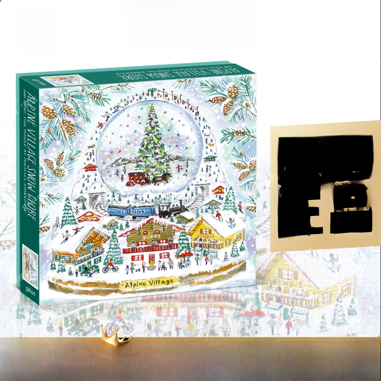 rompecabezas-galison-de-500-piezas-regalo-de-navidad-o-cumpleanos-con-papel-plateado-diseno-de-bola-de-nieve-de-los-alpes