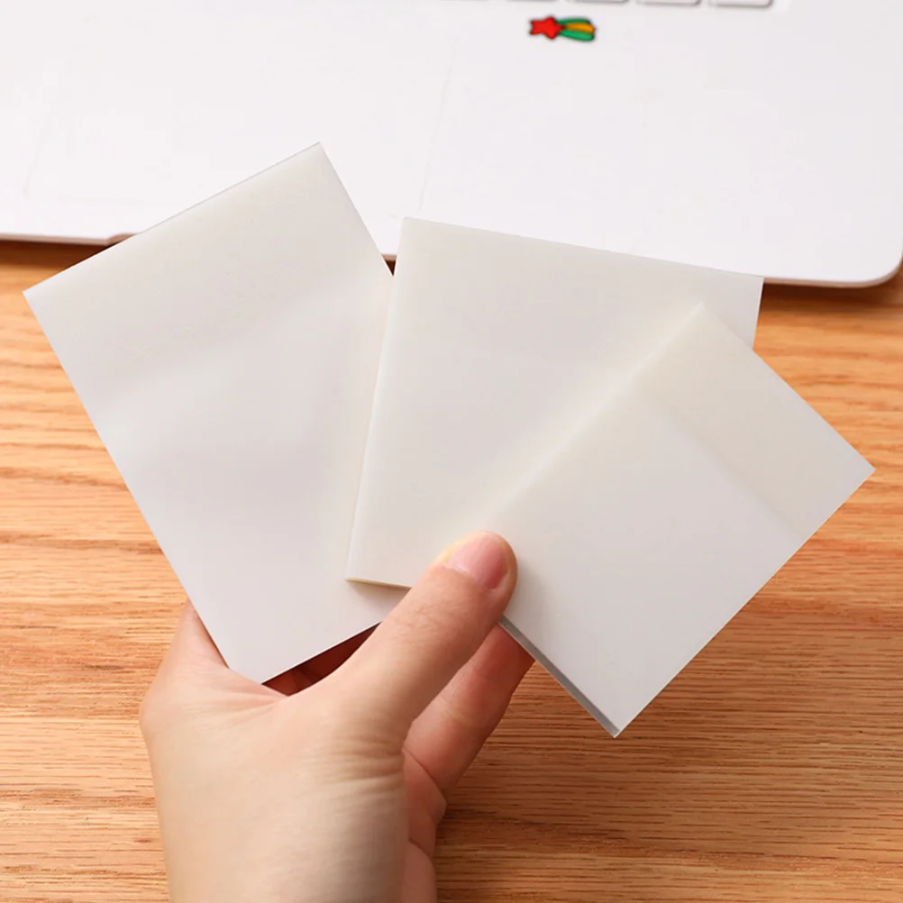 

6Pcs Transparent Waterproof Memo Pads Multipurpose Self-Adhesive Note Reminder Pads for Students Office Use