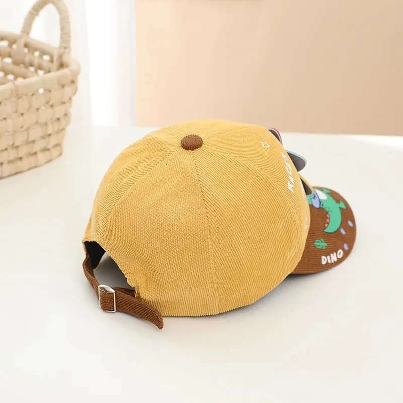 Cartoon Dinosaur Baby Baseball Hat Casual Adjustable Boy Girl Peaked Cap Outdoor Sun Visors Toddler Bonnet