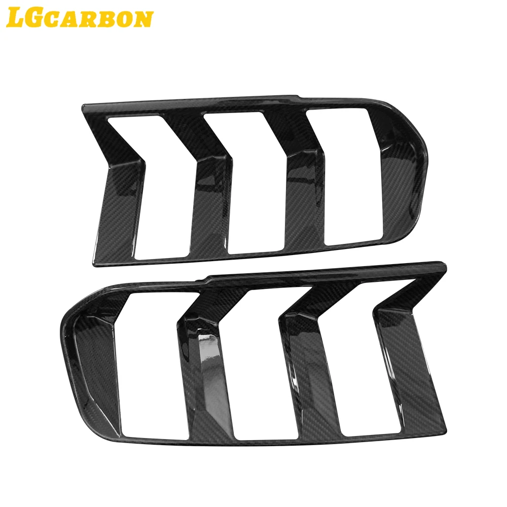 LGcarbon For Ford Mustang 2024-up Real Dry Carbon Fiber Rear Taillight Lamp Cover Car Accessories