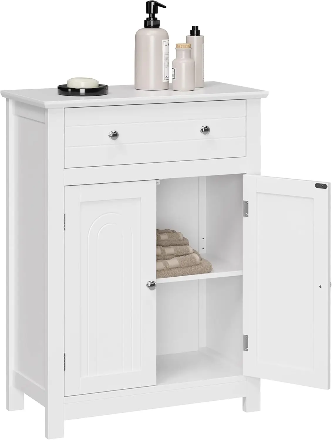 VASAGLE bathroom chest of drawers bathroom cabinet with drawer and adjustable intermediate compartment