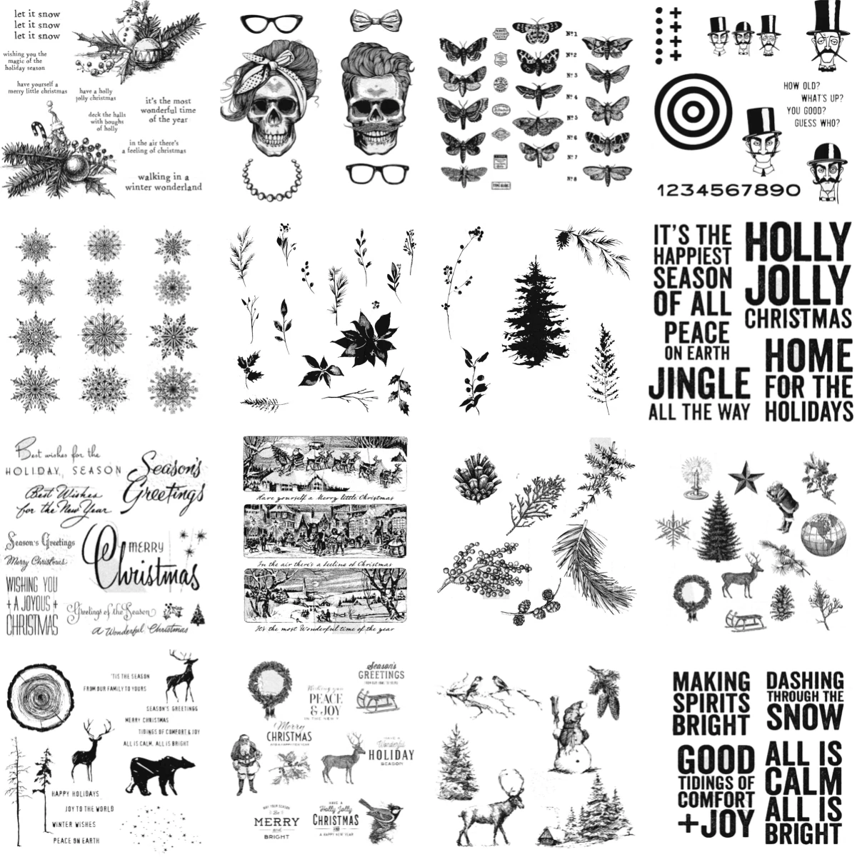 Sellos de mariposas y alces para decoración de álbumes de recortes, tarjetas de felicitación DIY, manualidades, novedad 2026