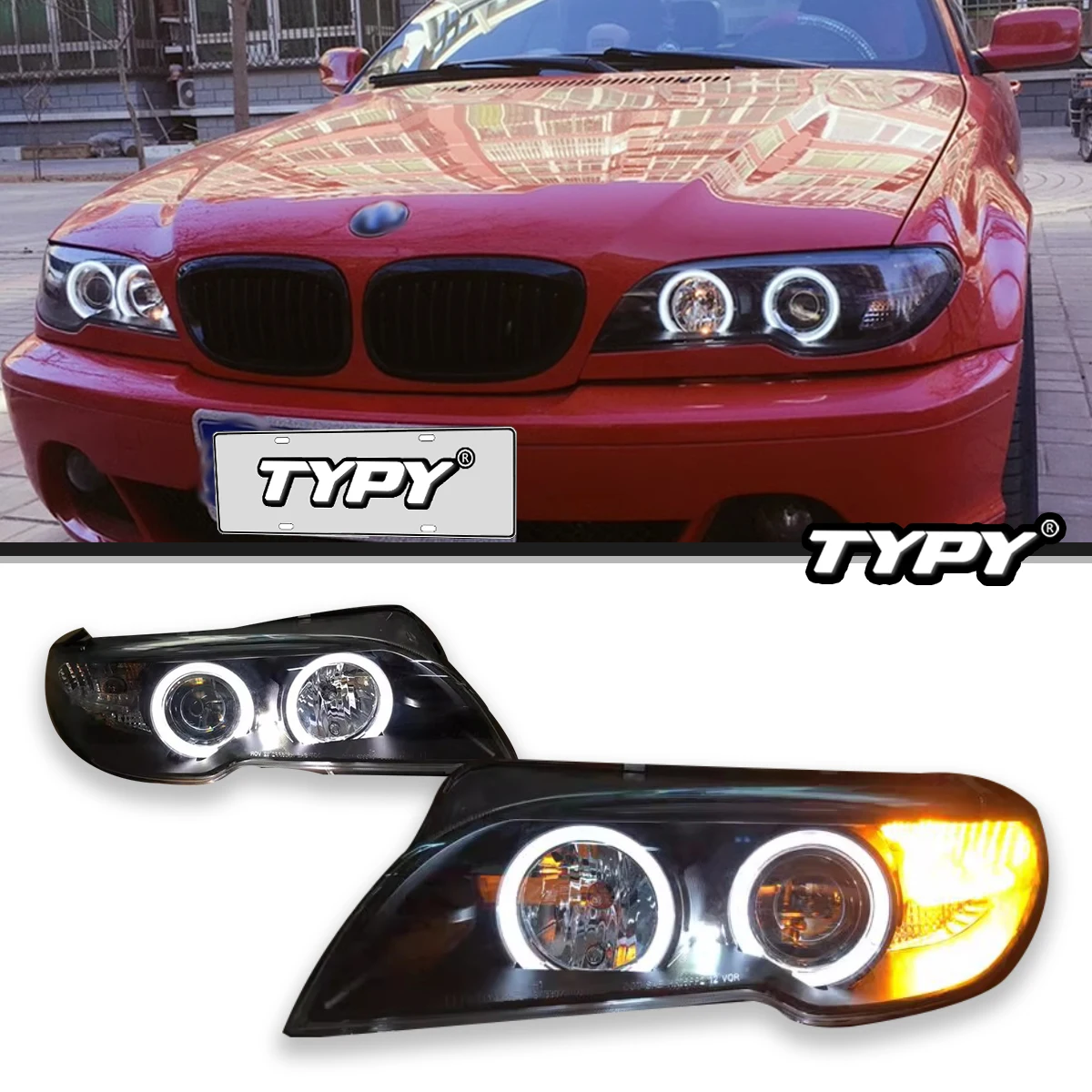 

TYPY Car Styling Head Lamp For BMW 3 Series E46 2004-2006 LED Headlight DRL Dynamic Turn Signal LED Headlight Auto Accessories